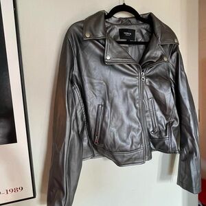 Silver torrid faux leather jacket